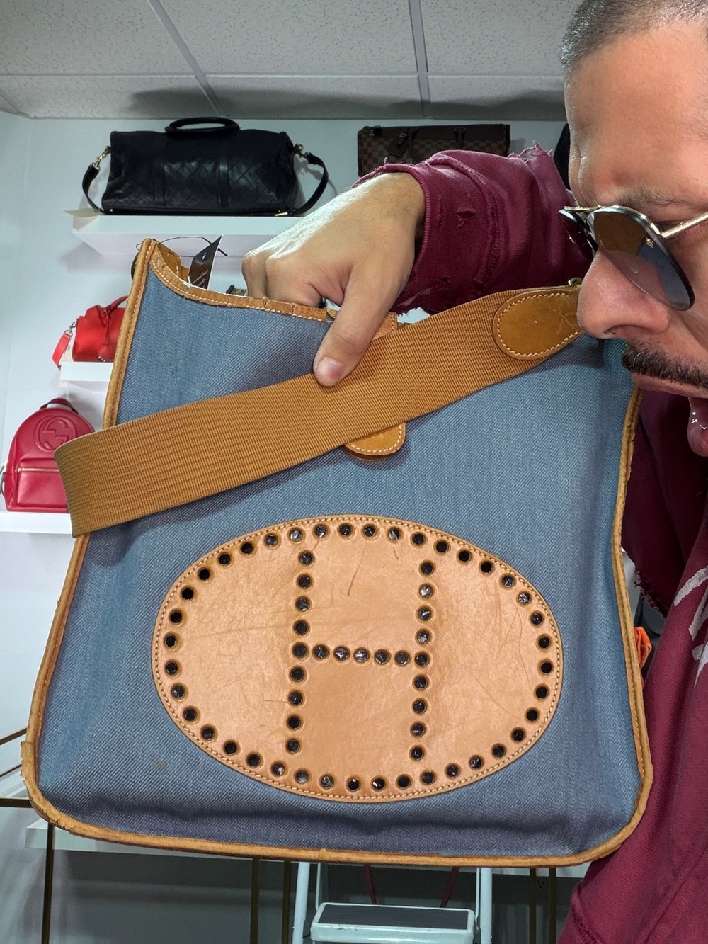 Hermes Denim Evelyne Crossbody